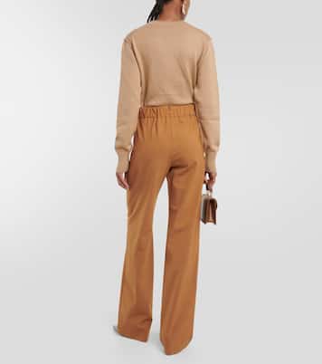 Pantalones anchos en mezcla de lana | Dolce&Gabbana