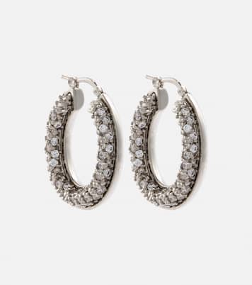 Orecchini a cerchio con cristallo | Jil Sander