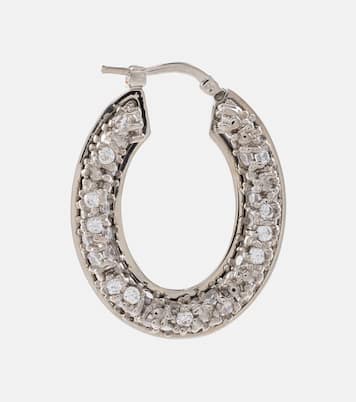Orecchini a cerchio con cristallo | Jil Sander