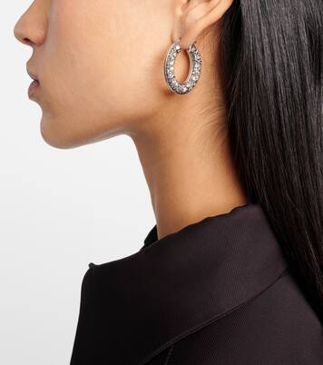Orecchini a cerchio con cristallo | Jil Sander