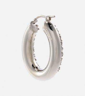 Orecchini a cerchio con cristallo | Jil Sander