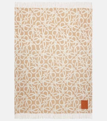 Anagram alpaca and wool-blend blanket | Loewe
