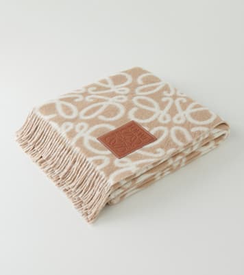 Anagram alpaca and wool-blend blanket | Loewe