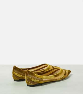 Ballerinas Love aus Samt und Mesh | Jimmy Choo