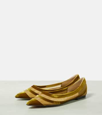 Ballerinas Love aus Samt und Mesh | Jimmy Choo