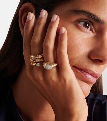 Anello Trisola in oro 18kt con diamanti | Marina B