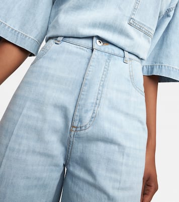 Jeans anchos de tiro alto | Bottega Veneta