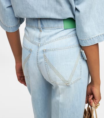 Jeans anchos de tiro alto | Bottega Veneta