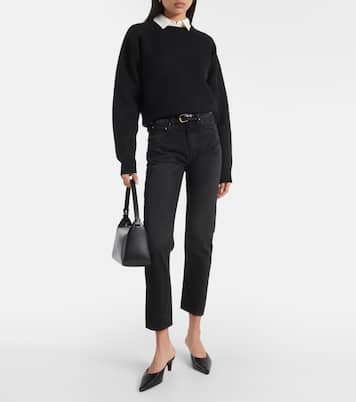 Jean raccourci à taille mi-haute | Toteme