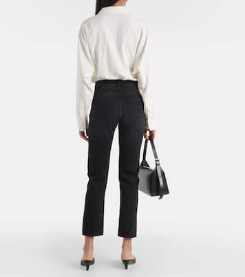 Jean raccourci à taille mi-haute | Toteme