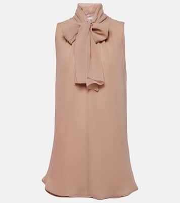 Bow-detail silk tank top | Max Mara