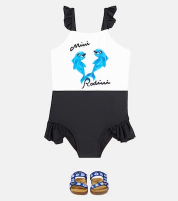 Bañador Dolphins con volantes | Mini Rodini