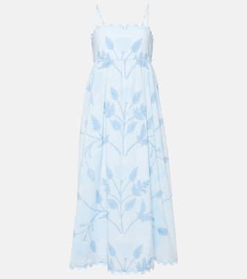 Vestido midi de algodón floral | Juliet Dunn