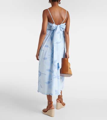 Vestido midi de algodón floral | Juliet Dunn