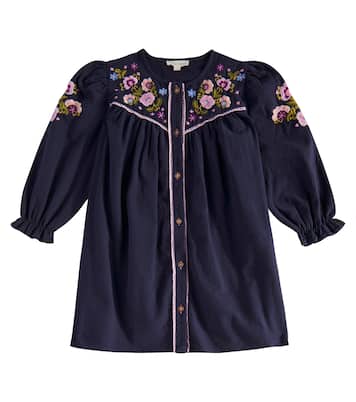 Besticktes Kleid Floriane aus Baumwolle | Louise Misha