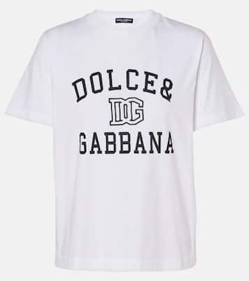 Camiseta de jersey de algodón con logo | Dolce&Gabbana