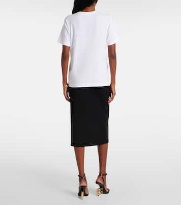 Camiseta de jersey de algodón con logo | Dolce&Gabbana