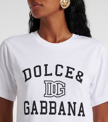 Camiseta de jersey de algodón con logo | Dolce&Gabbana