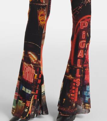 Pigalle printed mesh flared pants | Jean Paul Gaultier