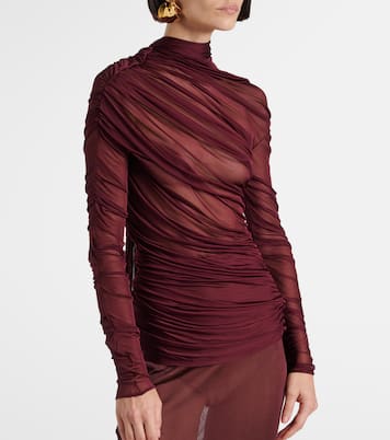 Top in jersey con ruches | Saint Laurent