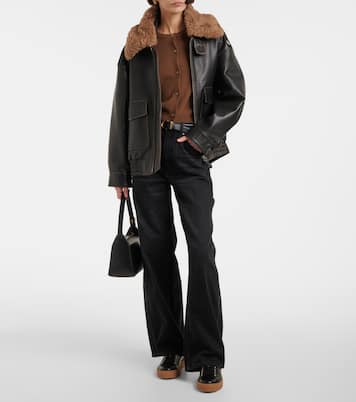 Baskets Lucerne en cuir et shearling | Bogner