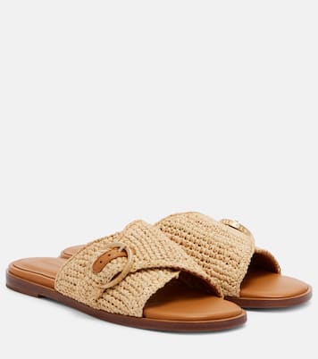 Irme raffia slides | Clergerie