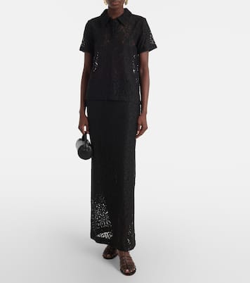 Gonna lunga Jasmine in pizzo a fiori | Proenza Schouler