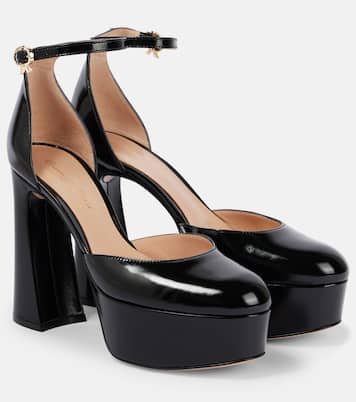 Salones con plataforma Bessie 100 de charol | Gianvito Rossi