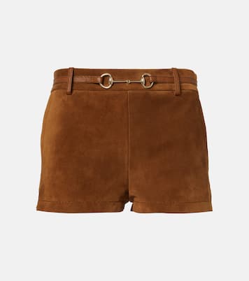 Short à taille basse en daim | Gucci