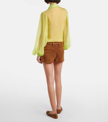 Short à taille basse en daim | Gucci