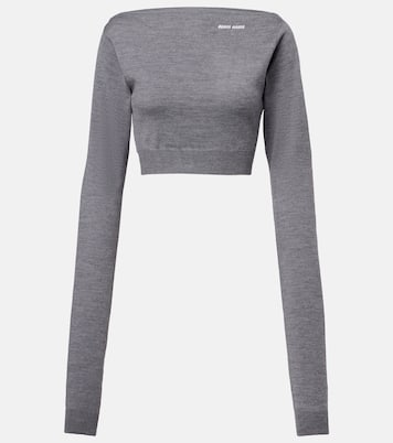 Cropped-Pullover aus Wolle | Miu Miu