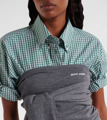 Cropped-Pullover aus Wolle | Miu Miu