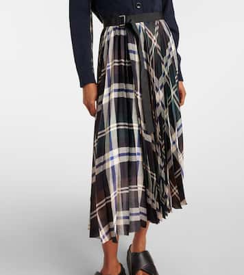 Falda midi a cuadros | Sacai