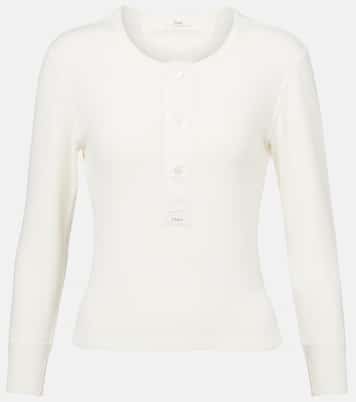 Top in cotone con logo | Chloé