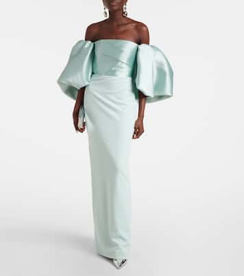 Vestido de fiesta Floris con mangas abullonadas | Solace London
