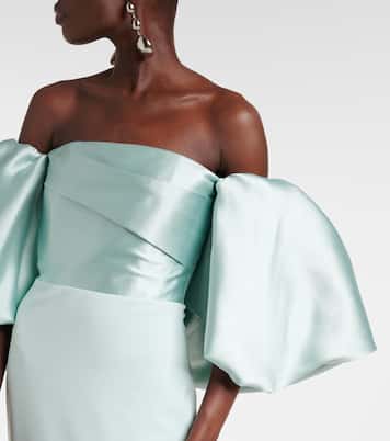 Vestido de fiesta Floris con mangas abullonadas | Solace London
