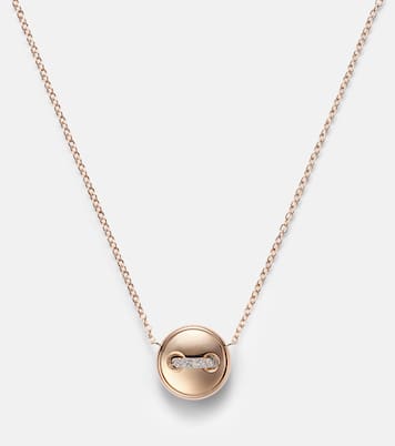 Collier Pom Pom Dot en or rose 18 ct, turquoise et diamants | Pomellato