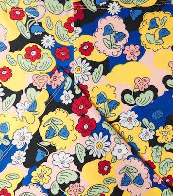 Floral cotton-blend flared pants | Mini Rodini