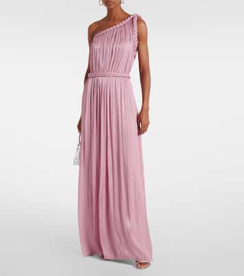 Isilda lamé georgette gown | Costarellos