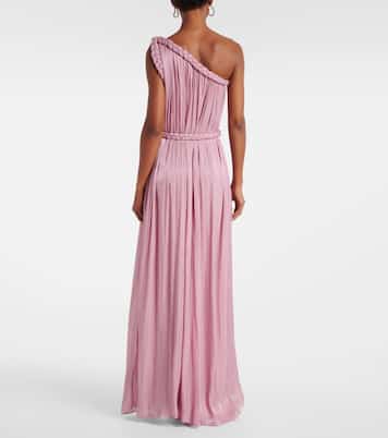 Isilda lamé georgette gown | Costarellos
