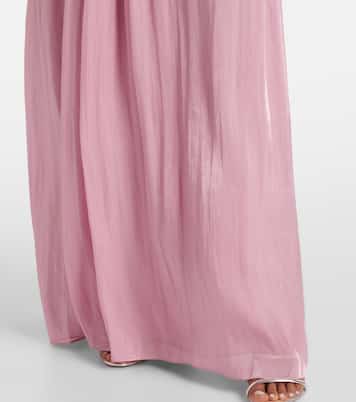 Isilda lamé georgette gown | Costarellos