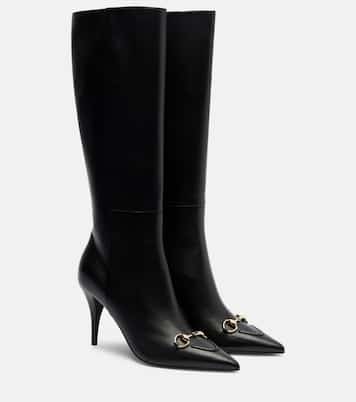 Botas altas Erin de piel | Gucci