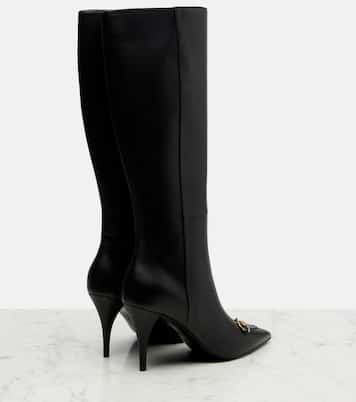Botas altas Erin de piel | Gucci