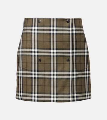 Burberry Check wool miniskirt | Burberry