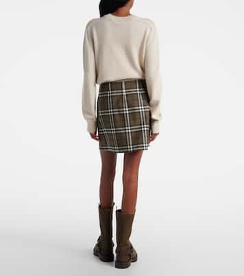 Burberry Check wool miniskirt | Burberry