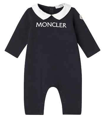 Baby - Jumpsuit in pile di misto cotone con logo | Moncler Enfant