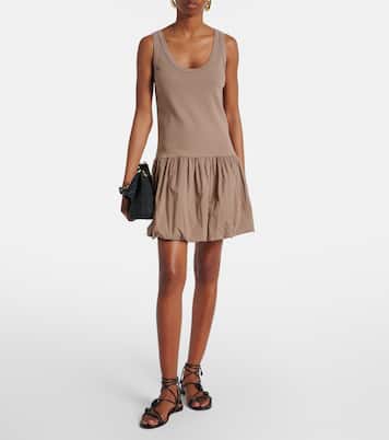 Isla cotton-blend poplin minidress | Velvet