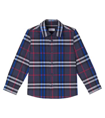 Camisa de algodón con Burberry Check | Burberry Kids