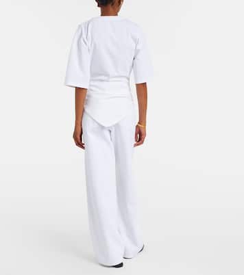 Gathered cotton jersey T-shirt | Róhe