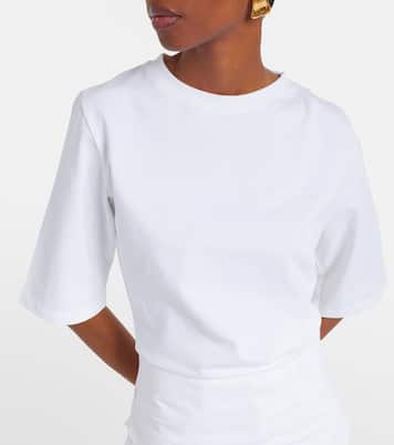 Gathered cotton jersey T-shirt | Róhe